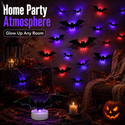 🔥 2026 Hot Sale 3D LED Bat Wall Decorations – 🦇 Turn Any Wall Into A Haunted Halloween Scene