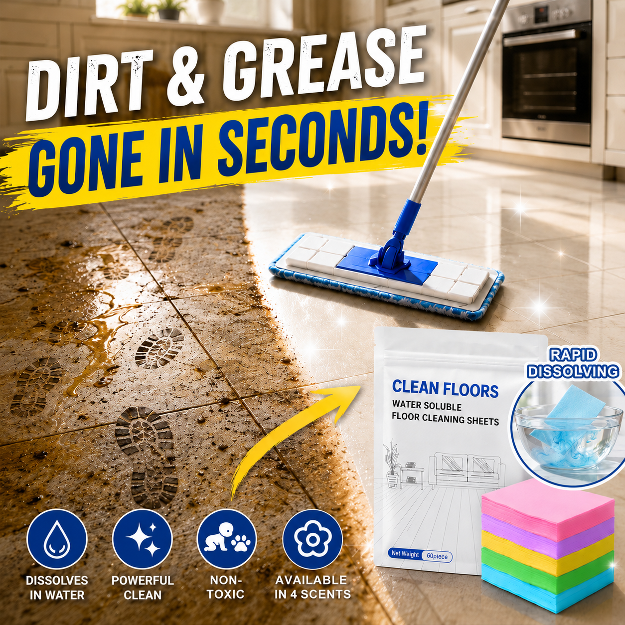 🔥Last Day 50% OFF🔥4-in-1 Cleaning Sheets