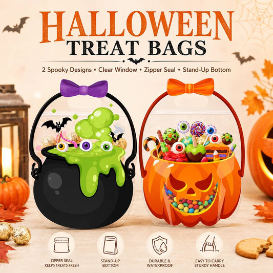 🔥Last Day 50% OFF & Buy 2 Get 1 Free - 🎃Halloween Plastic Goodie Bags