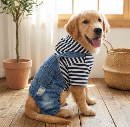 Dog Denim Jumpsuit
