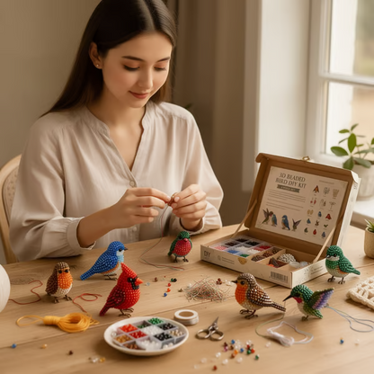 🔥🧵✨ Tiny 3D Beaded Animal DIY Kit（Unfinished Product）