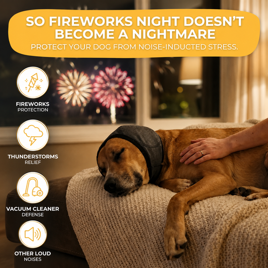 🔥Final day 50% OFF 🔥Sound-Dampening Dog Ear Wrap for Fireworks & Storm Anxiety 🐶