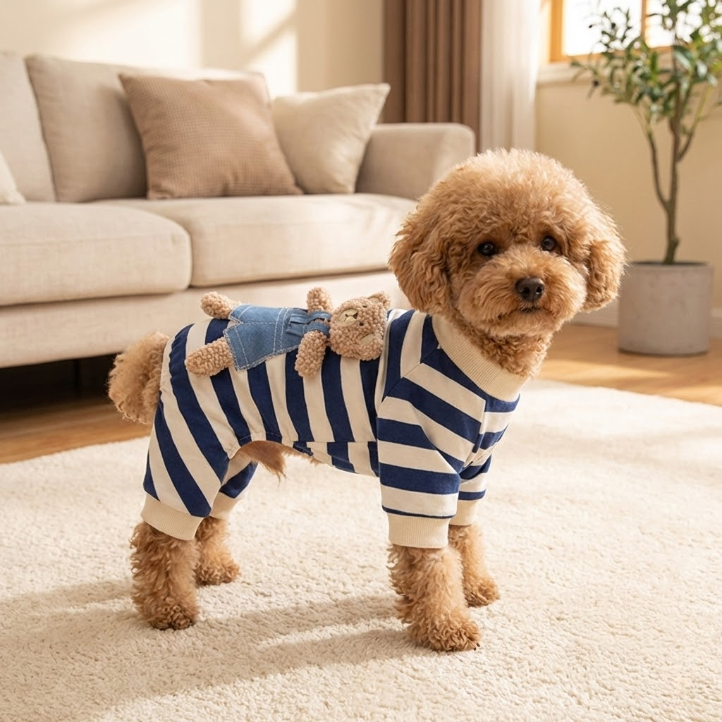 Navy Bear Pet Thin Loungewear