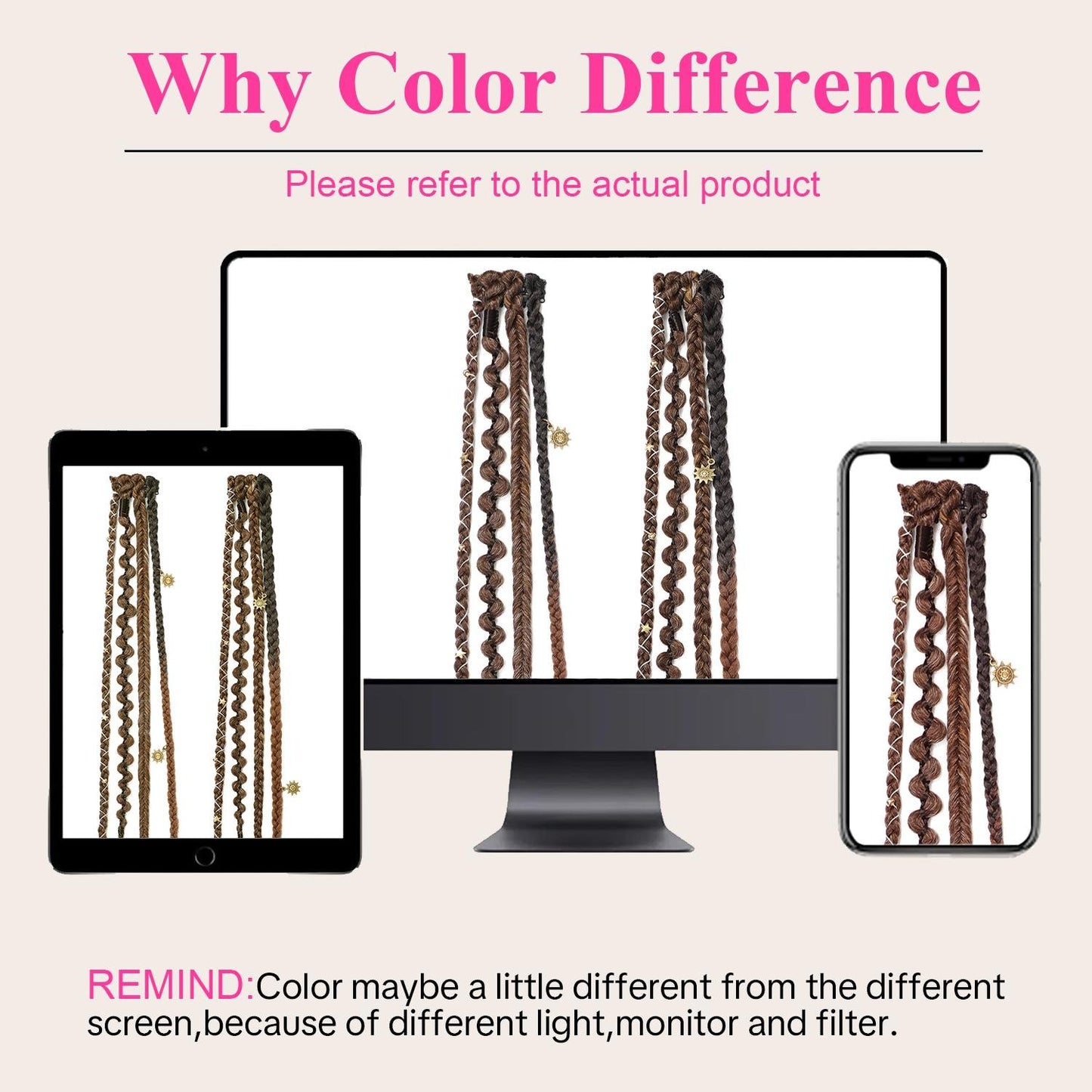 🌿🎨2Pcs Boho Beaded Clip-In Braids – Effortless Festival & Everyday Hair Transformation