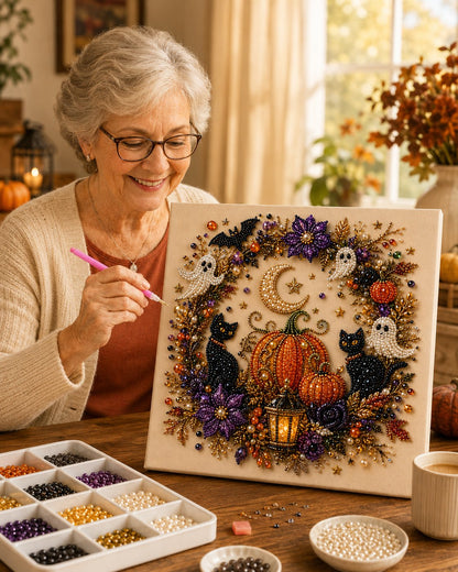 🔥Last Day 49% OFF – 🎃👻Halloween Pearl Art DIY Kit-Create Spooky-Cute Halloween Decor