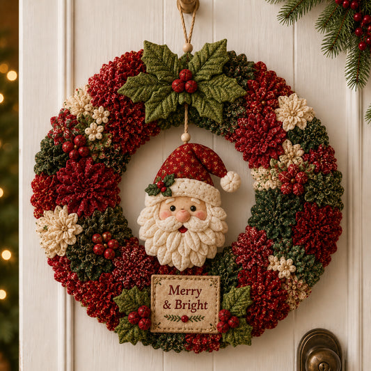 🔥49% Off Last Day🎄3D Fabric Poke Wreath DIY Kit（📦Buy 2, Get FREE Shipping）