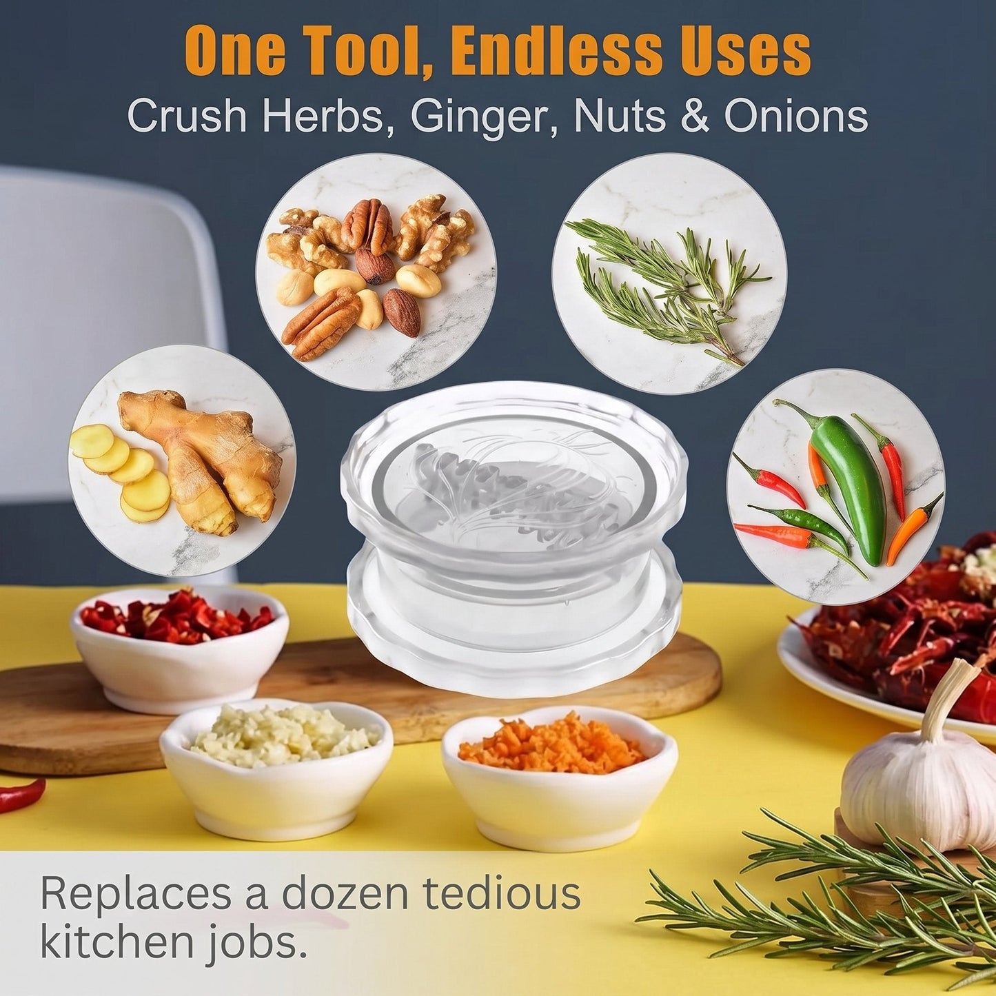 🔥Last Day 50% OFF BUY 1 GET 1 FREE🔥Manual Garlic Twister & Masher