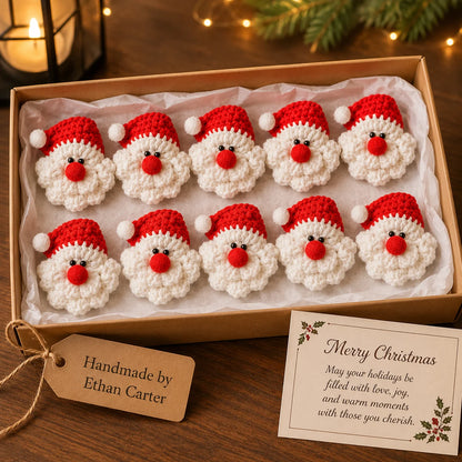 🎅100% Handmade Crochet Santa Ornament(Ethan Carter Handmade®)  - The Best Christmas Gift