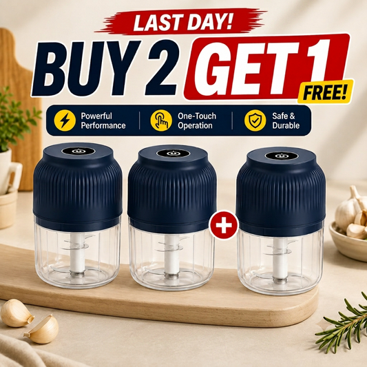 🔥LAST DAY-BUY 2 GET 1 FREE🔋Mini Electric Food Chopper – USB RECHARGEABLE 🌶️🧄