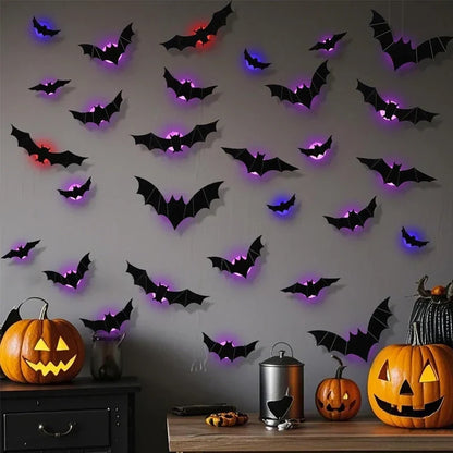 🔥 2026 Hot Sale 3D LED Bat Wall Decorations – 🦇 Turn Any Wall Into A Haunted Halloween Scene