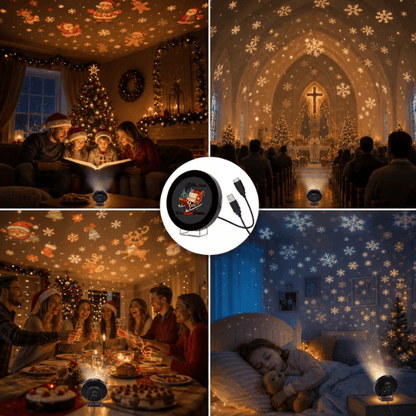 🔥Last Day Buy 1 Get 1 Free🎄 Plug-&-Play HD Christmas Projector – 6 or 10 Festive Scenes