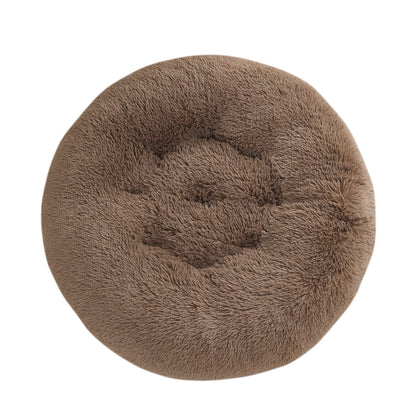 Round plush pet mat