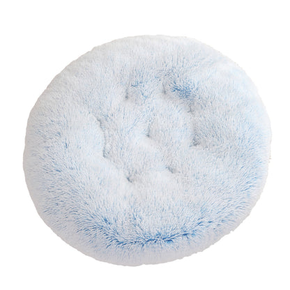 Round plush pet mat