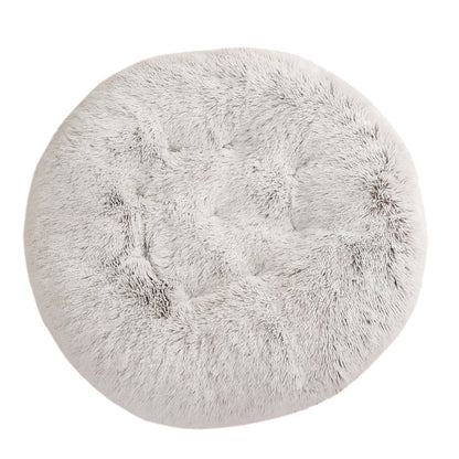 Round plush pet mat