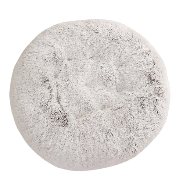 Round plush pet mat