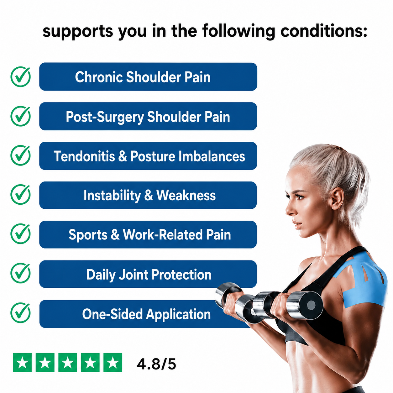 🔥Last Day 50% OFF🔥Kinesiology Reduce Shoulder Pain & Knee Tape