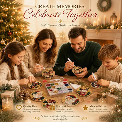 🎄Christmas DIY Diamond Painting Ornaments Kit (6-Piece) 🎅 Xmas Tree Hanging Craft Decoration
