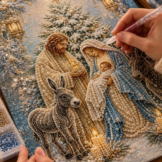 🎄 3D Nativity Diamond Art Kit – Create a Sparkling Christmas Keepsake✝️💎