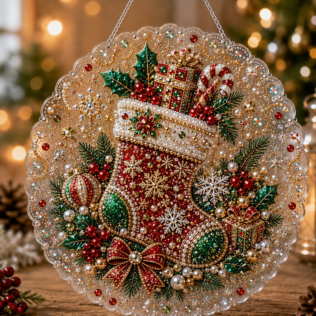 🎄 LAST DAY 49% OFF ✨Christmas DIY Diamond Painting Hanging Ornament Kit🎅💎（🚚 FREE Shipping on 2+ Items）