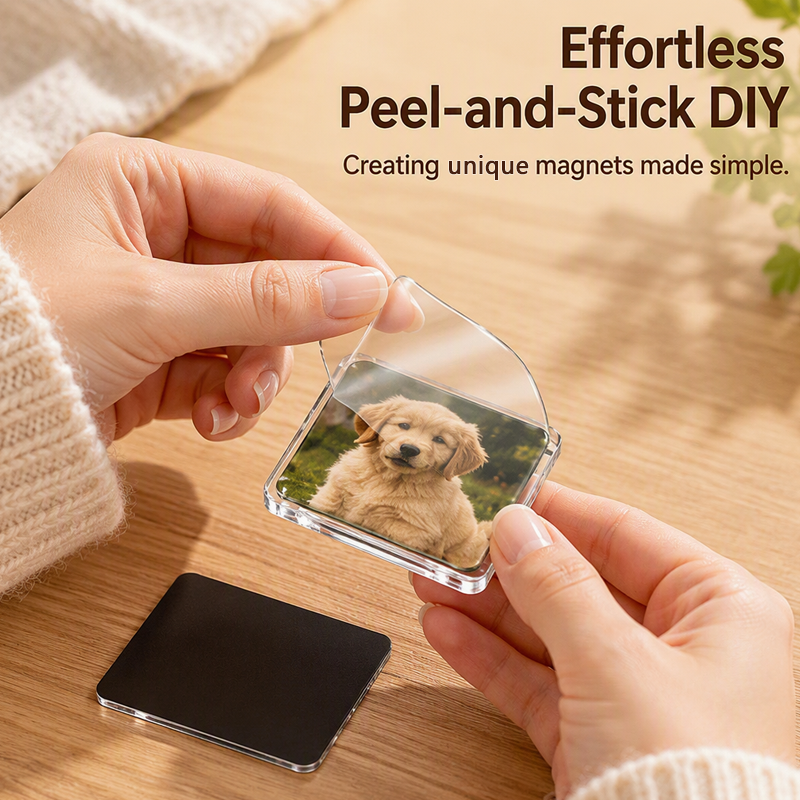 Clear Acrylic DIY Fridge Magnet Kit