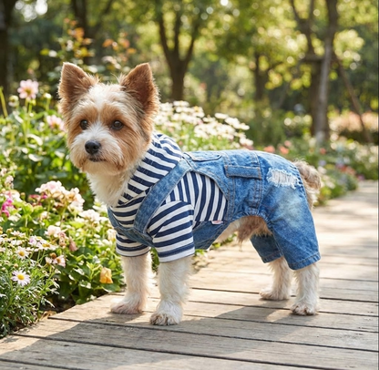 Dog Denim Jumpsuit
