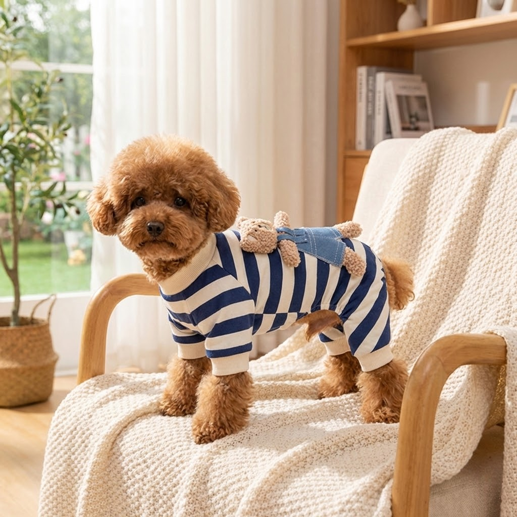 Navy Bear Pet Thin Loungewear